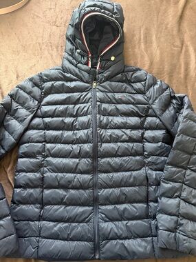 Tommy Hilfiger Navy Quilted Puffer Jacket with Hood